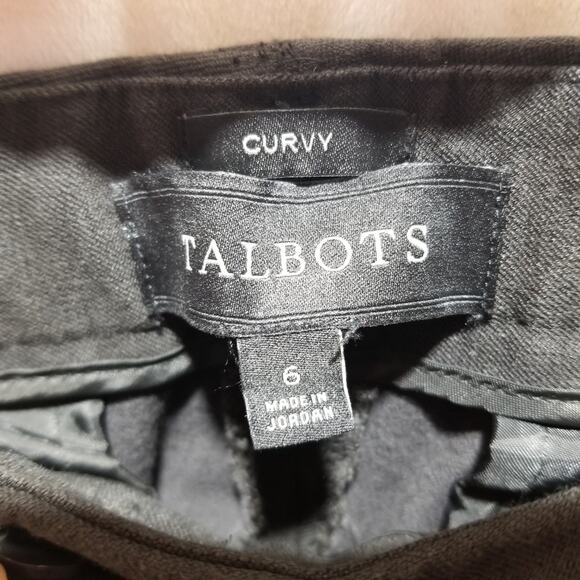 Talbots Pants 6 Stretch Straight Leg Curvy Storm Grey Trousers - Picture 2 of 5